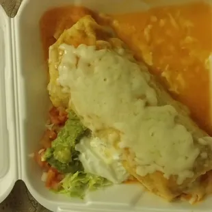 Burrito Mojado. It comes as a wet burrito