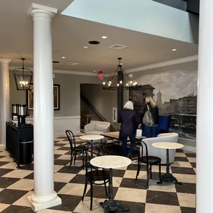 Downstairs eating area