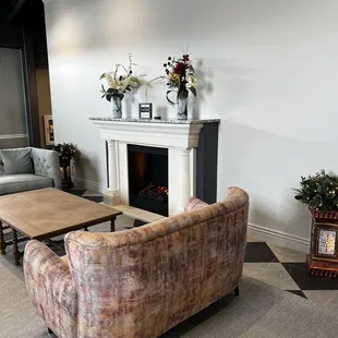 Casual seating upstairs