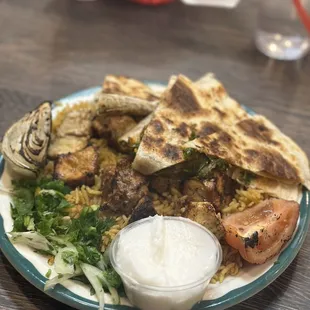 chicken tawouk plate with rice