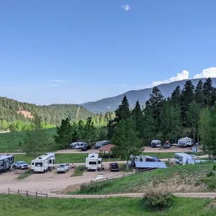 overlooking the southwest side of the campground