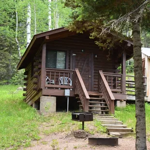 This is Cabin #1 fairly well secluded and a great place to rest your body after a long day of walking.