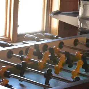 This is last year's picture and yes there is a Foosball table there last year.