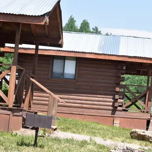 Some of the sleeping cabins fairly near the bath house.