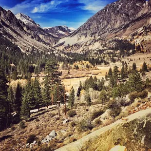 Looking west from Highway 120 towards Aspen Campground