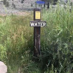 The only source of water is the water spigot that is located across from the information board as you enter the campground.