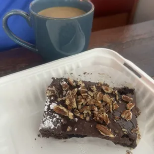 Fudge brownie with pecans