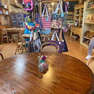 a table and chairs