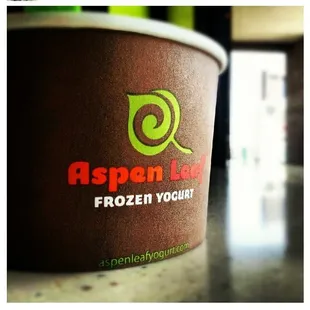 a cup of frozen yogurt