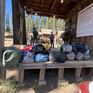 Our gear before it was loaded on to the mules