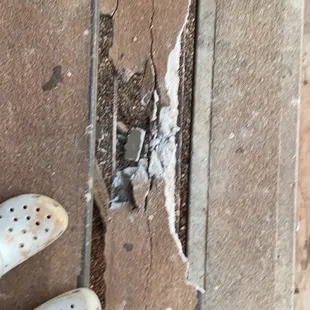 more of the broken stairs