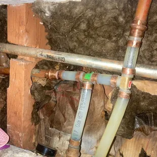 Exposed plumbing to the outside