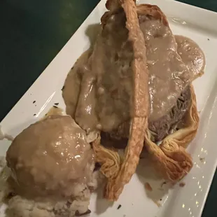 Another meatloaf Wellington shot... wouldn&apos;t order it again. Gravy was also lacking flavor