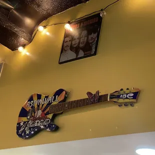 guitar on the wall
