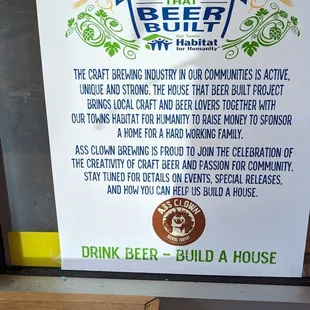 Sign in brewery