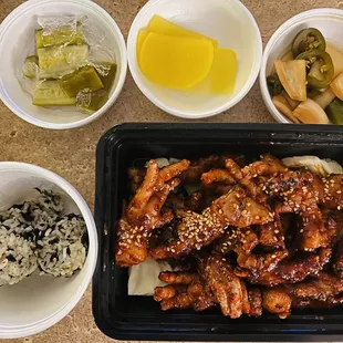 a variety of foods in bowls