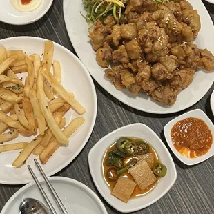 With french fries