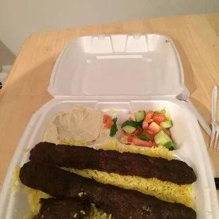Super dry kafta kabobs.