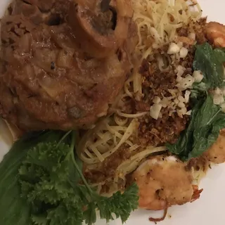 Osso Bucco and Shrimp Scallop Alla Bolla