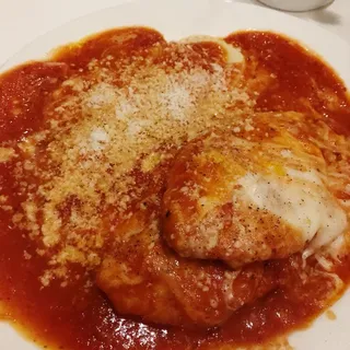 Chicken Parmigiana and Ravioli