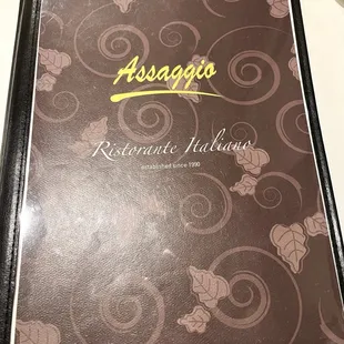 a menu for a restaurant