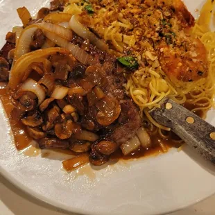 Ribeye Steak and Shrimp Picante