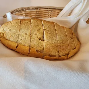 Warm fresh baked bread