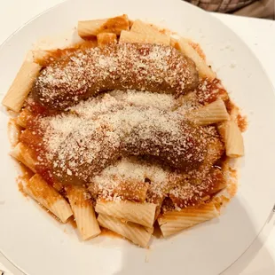 Rigatoni Allá Ricotta with Italian sausage