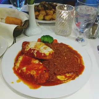 Chicken Parmigiana & Ravioli