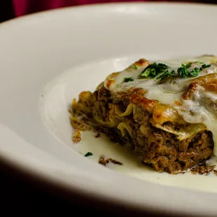 Mauro&apos;s white lasagna- not available year around, ask your server.