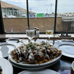 Loaded nachos with pulled pork