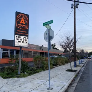 Outside the place. Good location.