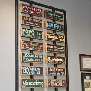 The current beer as of September 2024