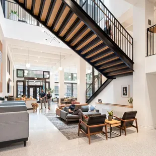 Our main living room area is accessible to all tenants and members, and serves as a gathering space for our community.