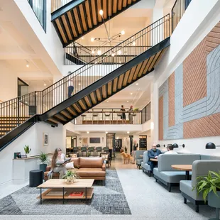 Our main living room area is accessible to all tenants and members, and serves as a gathering space for our community.