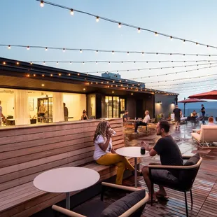 Our rooftop deck is available for hangouts, working space, and events.