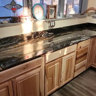 Our Finished Marble Countertops.