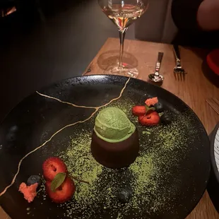 matcha chocolate lava cake