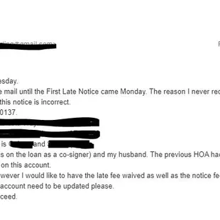 1st email with no response- 12/6/19