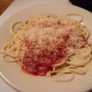 Side of pasta with the chicken