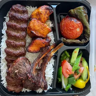 18. Chef&apos;s Combo - lamb chop, chicken kabob, beef luleh