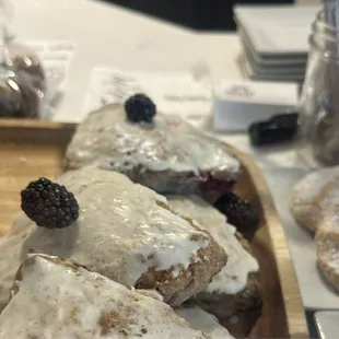 Homemade Lemon blackberry scone