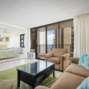Aston at the Waikiki Banyan - 1 Bedroom Partial Ocean View Living Area