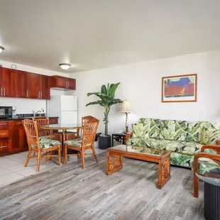 Aston at the Waikiki Banyan - 1 Bedroom Standard Living Area and Kitchen
