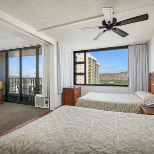 Aston at the Waikiki Banyan - 1 Bedroom Deluxe Ocean View Bedroom