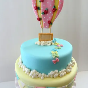 Hot Air Balloon Baby Shower Cake