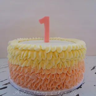 Ruffle Buttercream Cake