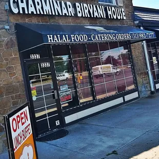 he front of the restaurant