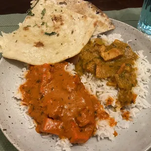 Butter Chicken  Garlic Naan Chicken Tikka Masala