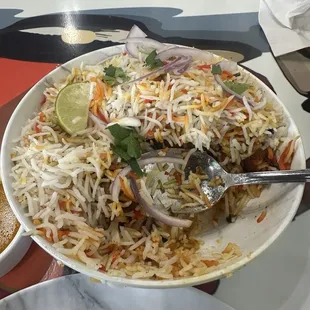 Fish biryani